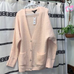 Francesca’s light pink sweater large brand new